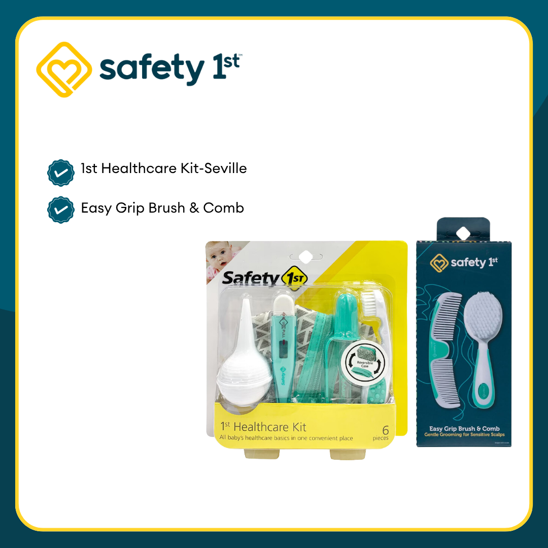 Safety 1st 1" Healthcare Kit Seville with Easy Grip Brush & Comb