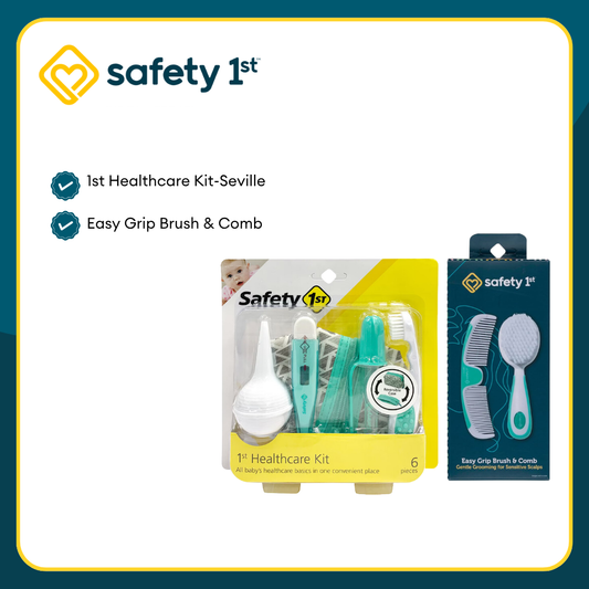 Safety 1st 1" Healthcare Kit Seville with Easy Grip Brush & Comb