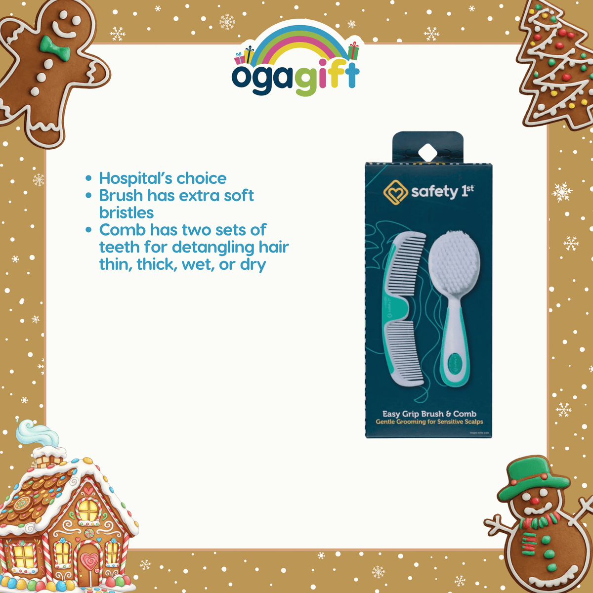 Safety 1st 1" Healthcare Kit Seville with Easy Grip Brush & Comb