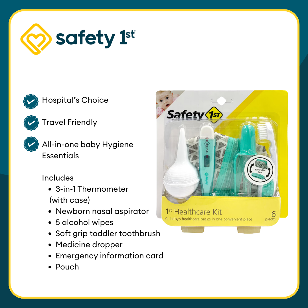 Safety 1st 1" Healthcare Kit Seville with Easy Grip Brush & Comb