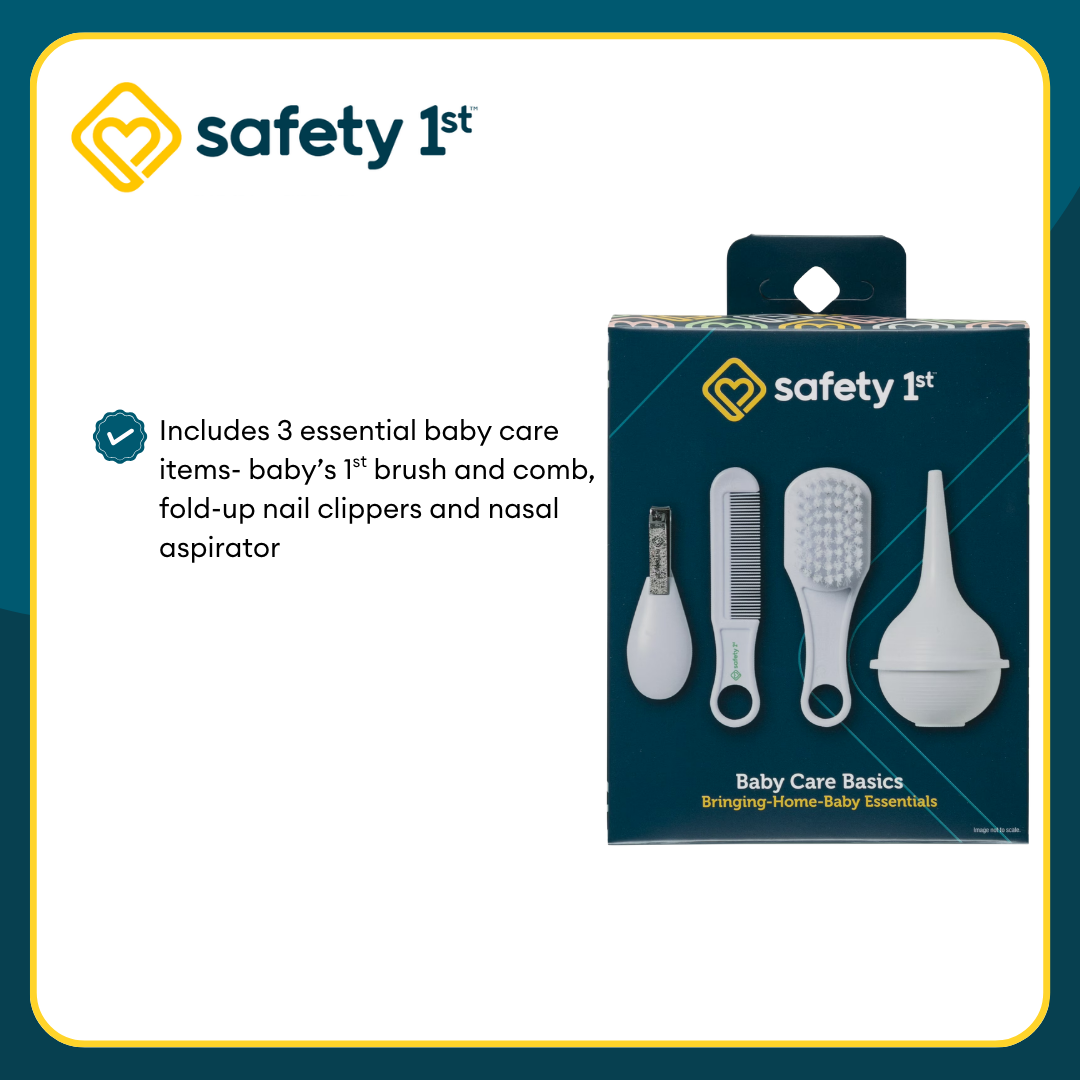 Safety 1st Basic Care Kit + Fold Up Nail Clipper 2pk + Hand and Mouth Tissue 60's