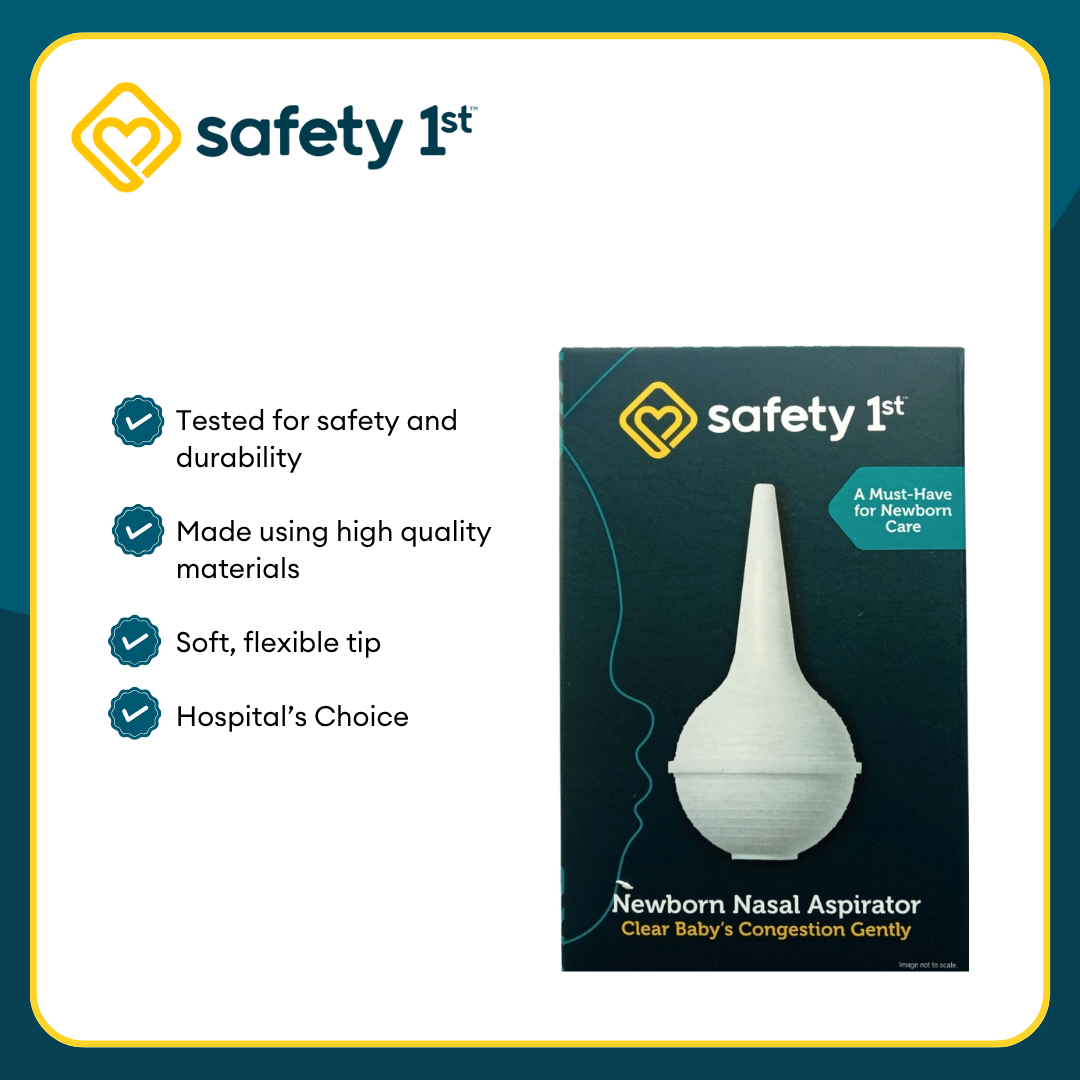 Safety 1st 3N1 Thermometer + Pigeon Hand and Mouth Tissue 60's + Safety 1st Nasal Aspirator