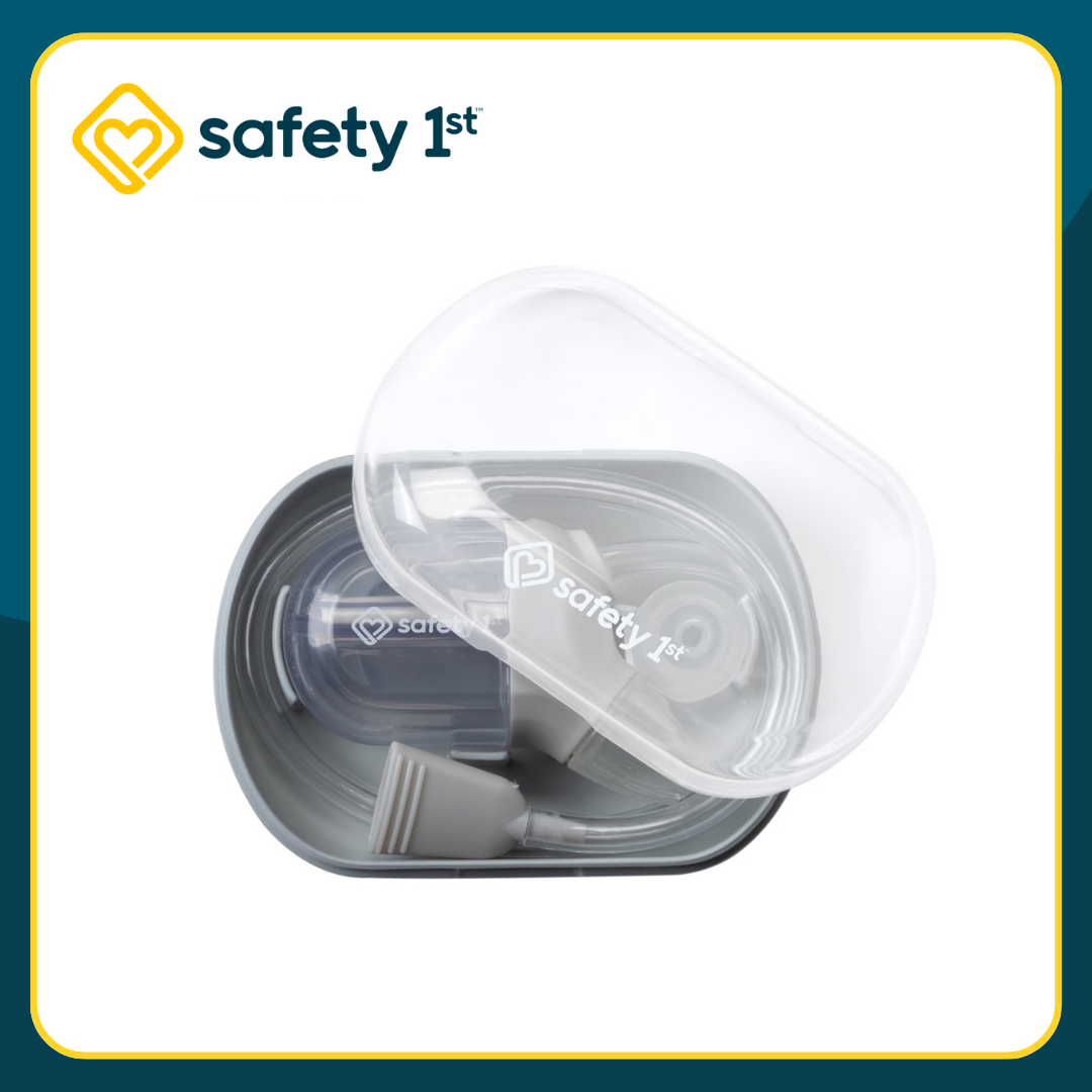 Safety 1st BoogEase Nasal Aspirator - Clear Stuffy Noises - No Filters Needed - Portable Case Included