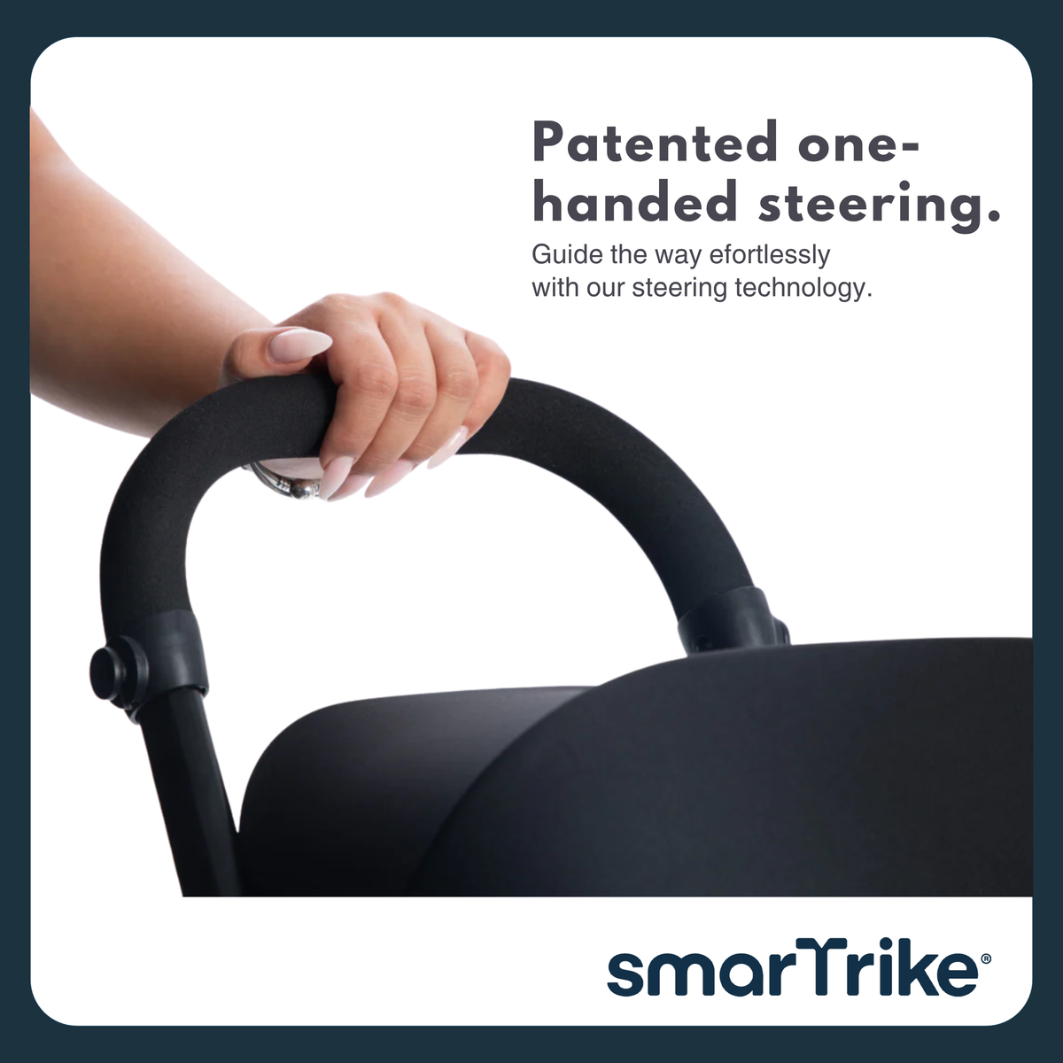 Smartrike Wonder+Storm 3-Wheel Stroller, Compact Folding, Patended one-handed steering, Carry-on