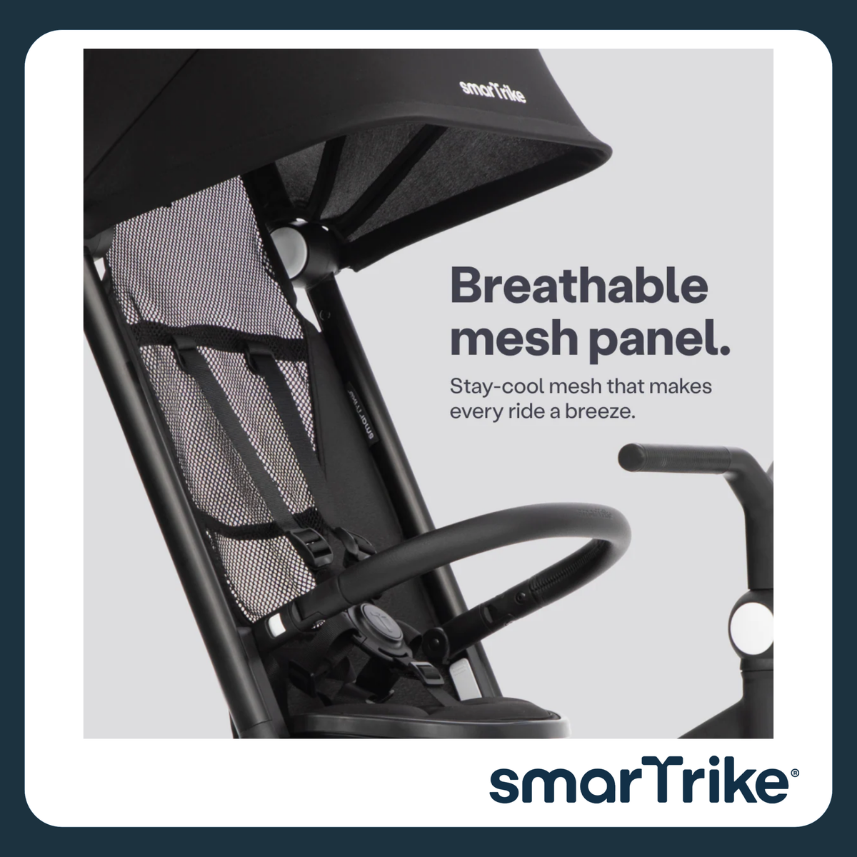 Smartrike Wonder+Storm 3-Wheel Stroller, Compact Folding, Patended one-handed steering, Carry-on