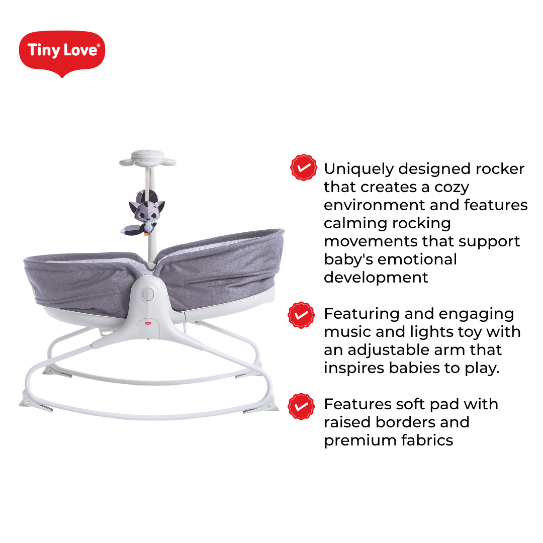 Tiny Love Rocker Napper Grey + Gymini - Black & White