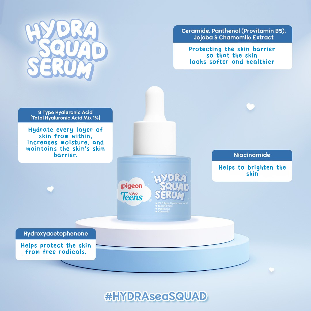 Pigeon Teens Hydra Quad Serum | Alcohol-Free | Dermatologically Tested | Safe for Teens