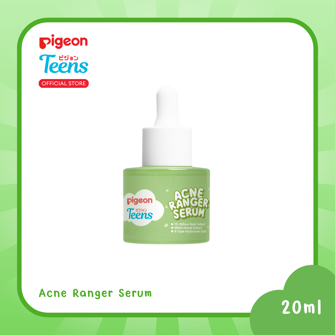 Pigeon Teens Acne Ranger 4-Step Bundle: Wash + Toner + Serum + Moisturizer for Sensitive Skin
