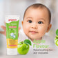 Pigeon Official Toothpaste Apple 0+ Months 1pc - 100% Food Grade Ingredients, SLS/Fluoride Free, Safe if swallowed, Gentle on new milk teeth, made with Xylitol agent, Co-developed with Pediatric Dentist, Japan No. 1 Brand