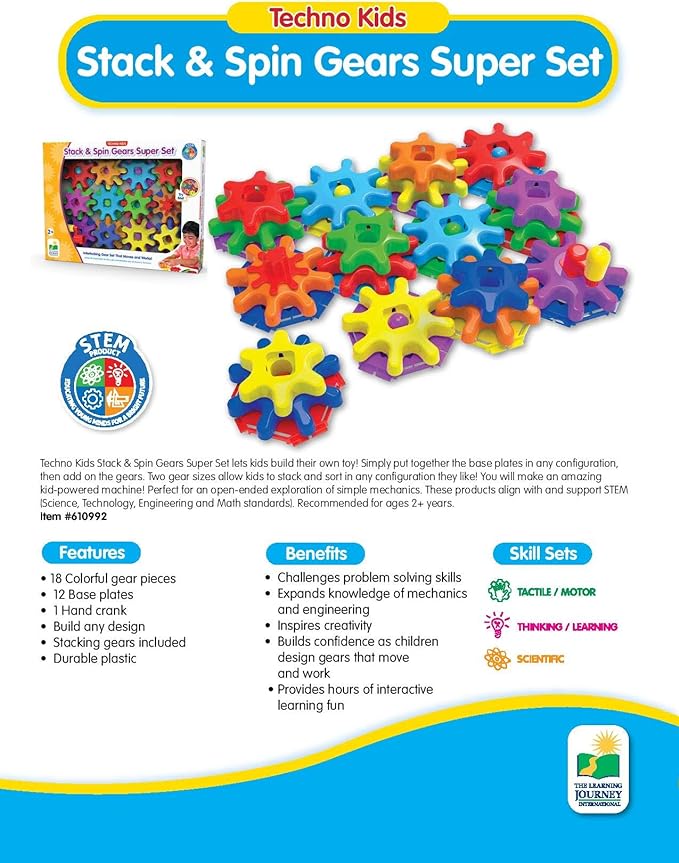 The Learning Journey Stack and Spin Gears Super Set