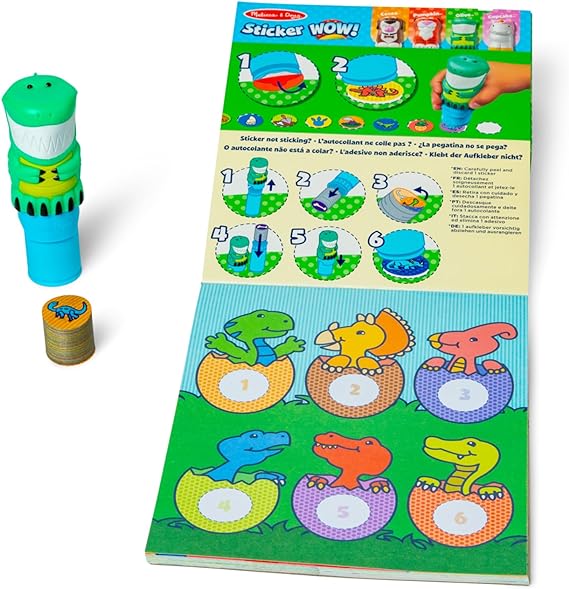 Melissa & Doug Sticker Wow! Sticker Stamper & Activity Pad  Dinosaur