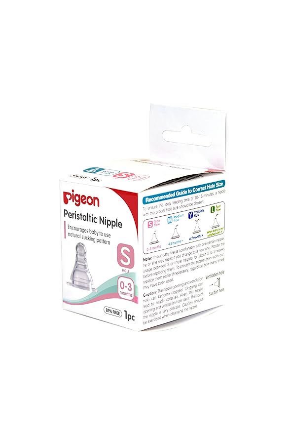 Pigeon Peristaltic Nipple S 1pc/Box for Newborn