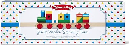 Melissa and Doug Jumbo Wooden Stacking Train – Classic
