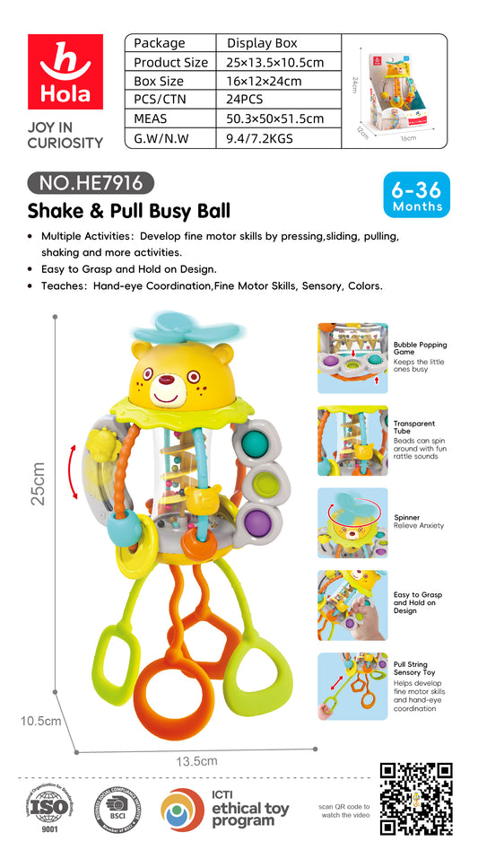 Hola Shake & Pull Busy Ball