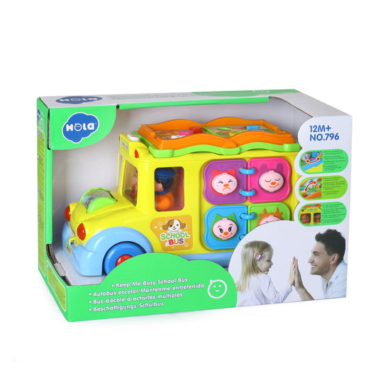 HOLA Keep Me Busy School Bus with Light/Music/Electric Universal