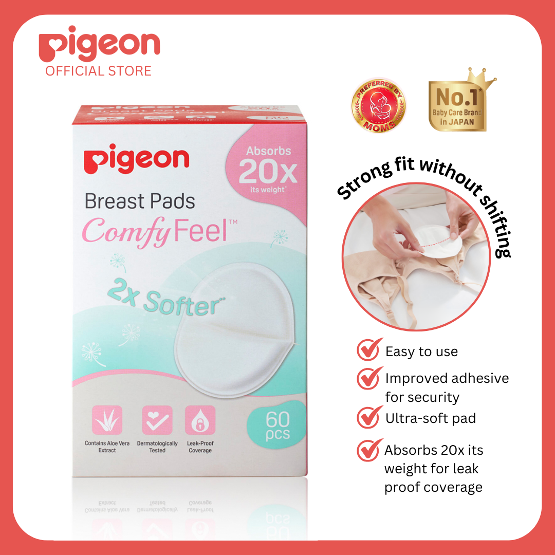 Pigeon GoMini Single Electric Pump Breastfeeding Set: Aloe Pads 60s + Lanolin 10ml