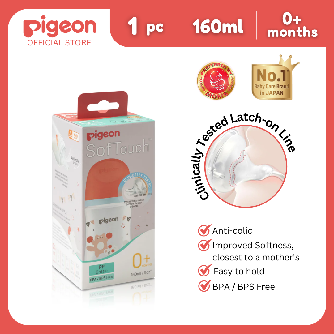 Pigeon  Softouch 3 Nursing Bottle 160ml Cat