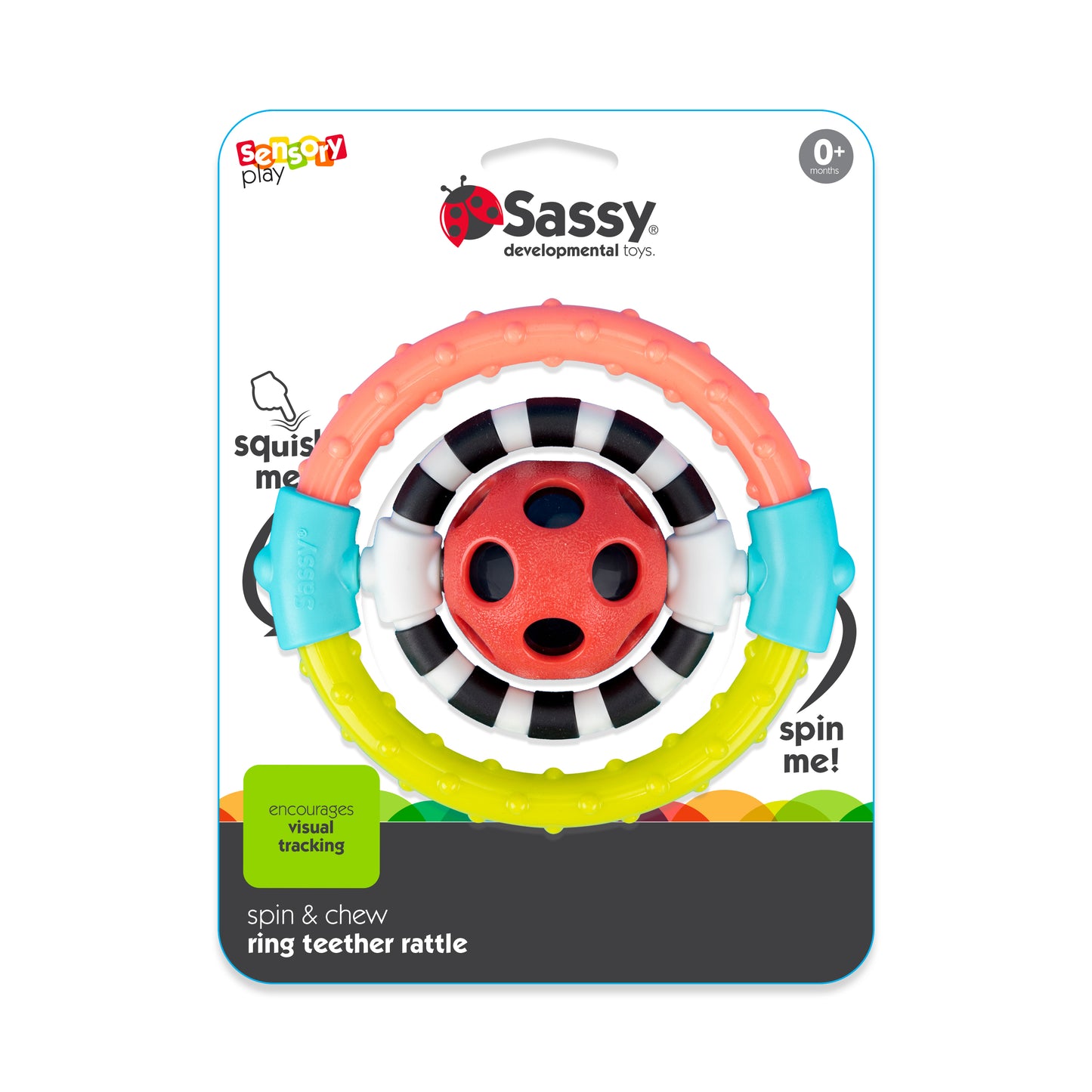 SASSY SPIN & CHEW FLEXIBLE RING RATTLE