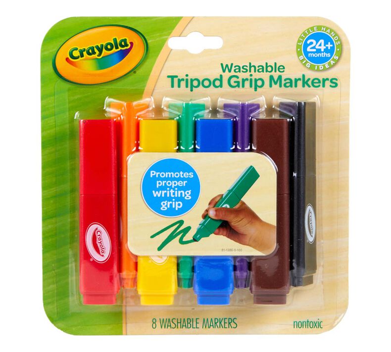 My First Crayola 8ct Washable Tripod Markers