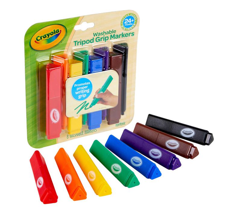 My First Crayola 8ct Washable Tripod Markers