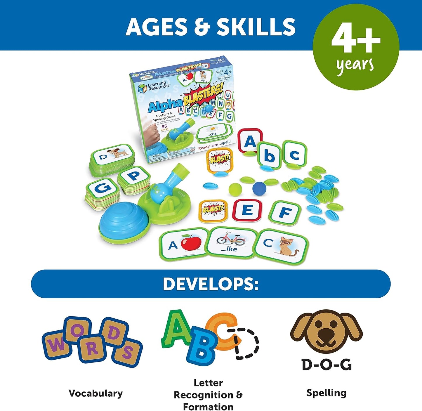 Learning Resources Alphablasters! Letter & Spelling Game
