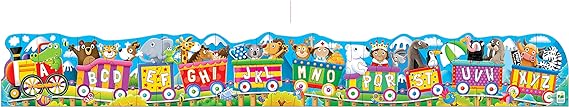 Puzzle Doubles Giant ABC & 123 Train Floor Puzzles