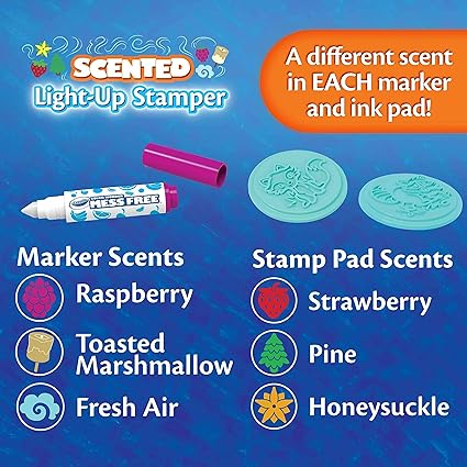 CRAYOLA CW SCENTED LIGHT UP STAMPER,6PK