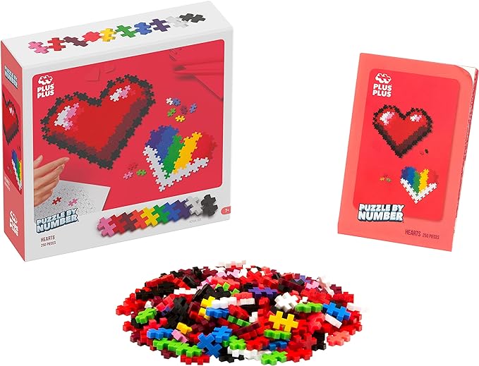 Plus-Plus Puzzle By Number Hearts 250pcs