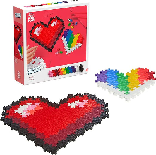 Plus-Plus Puzzle By Number Hearts 250pcs