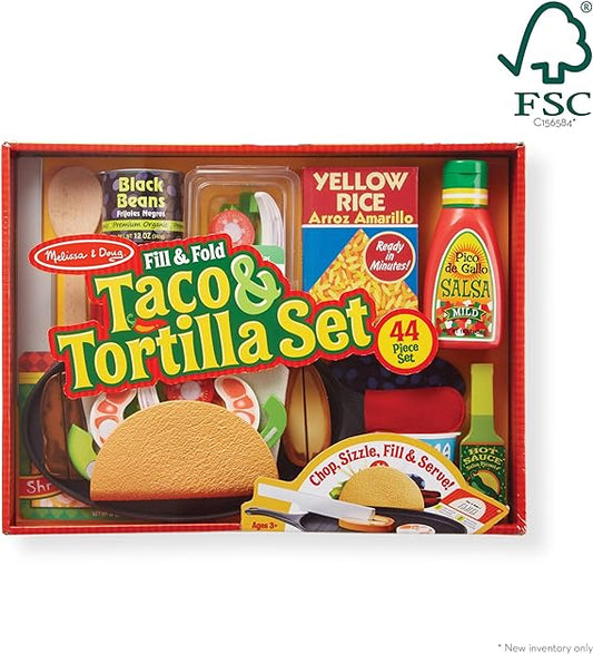 MELISSA AND DOUG FILL & FOLD TACO & TORTILLA SET