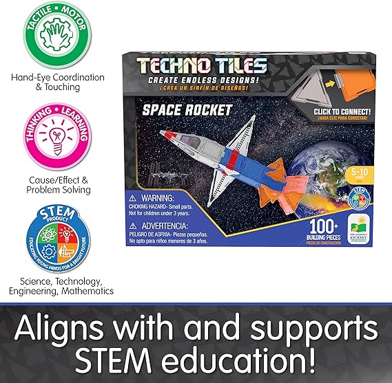 The Learning Journey Techno Tiles - Space Rocket (100+ pcs)