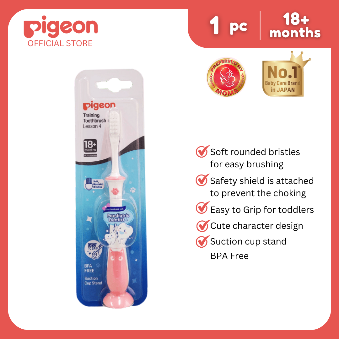 Pigeon Lesson 4 Toothbrush Pink