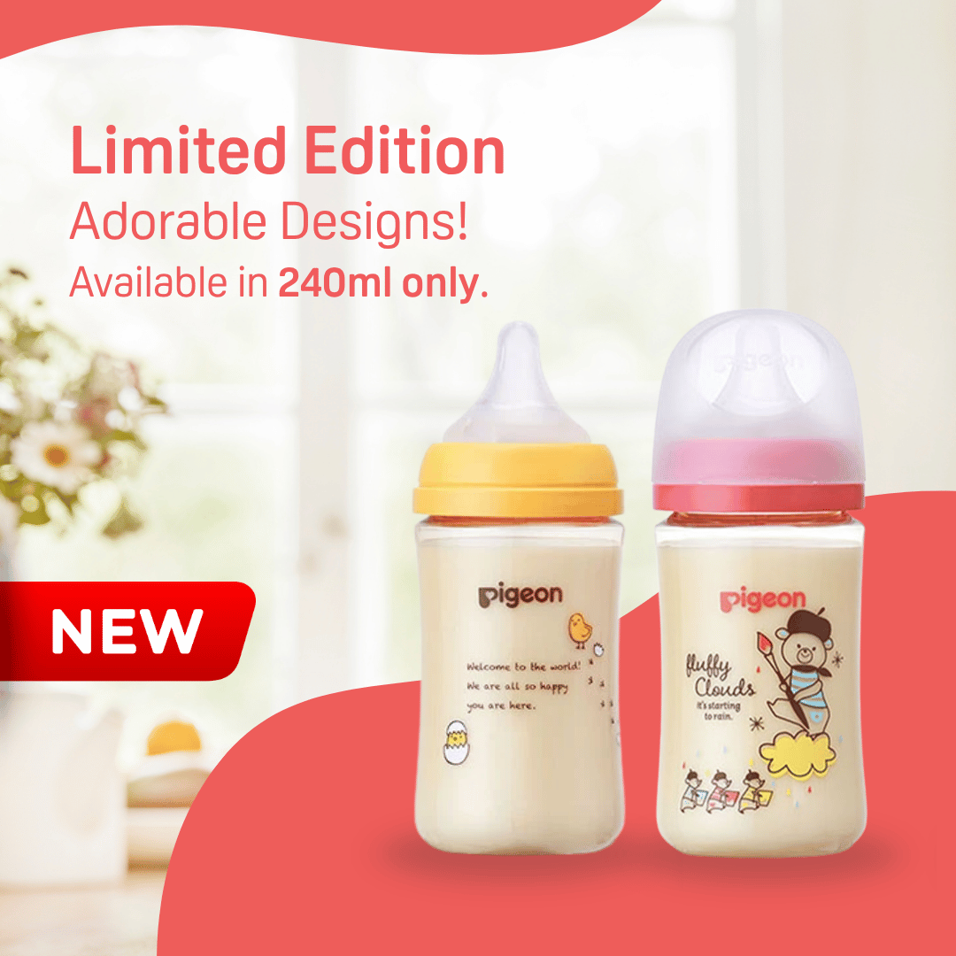 Pigeon Official New Wide Neck PPSU Bear Feeding Bottle 240ml for newborn (M), medium flow, no nipple confusion, anti-colic, high heat resistance