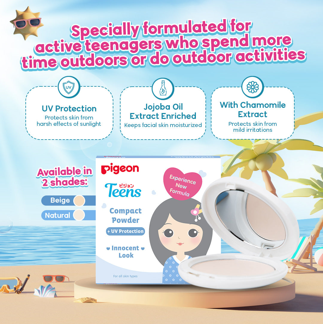 Pigeon Teens Compact Powder + UV Beige