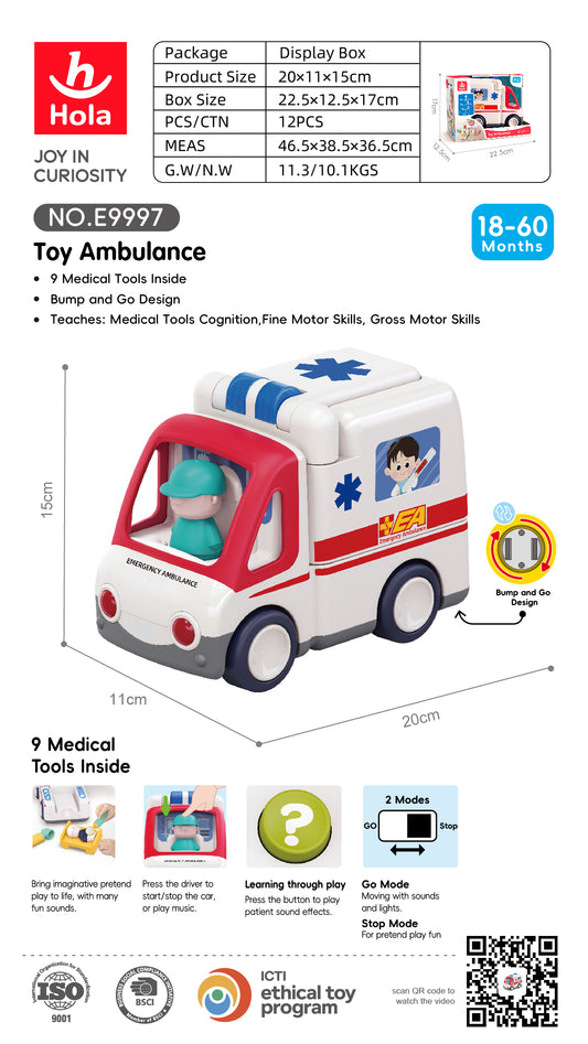 Hola Toy Ambulance (with lights/music/electric universal)