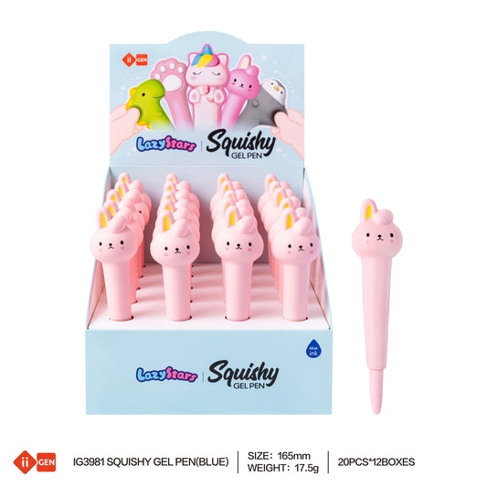 LAZY STAR squishy gel pen(0.5mm,blue ink,rabbit design)