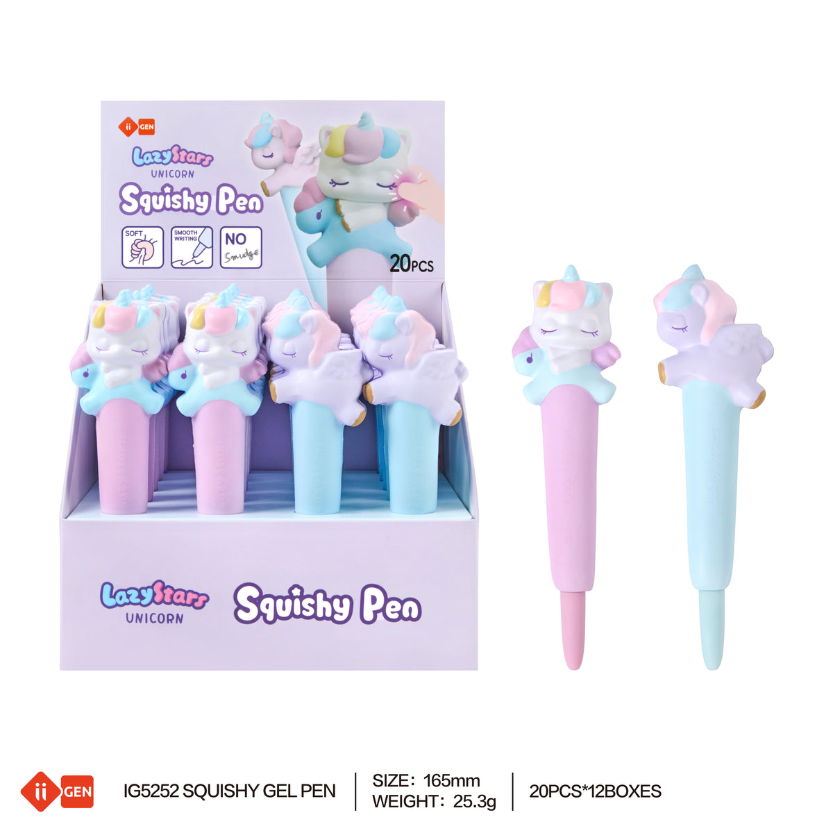 LAZY STAR Squishy pen(Unicorn design)