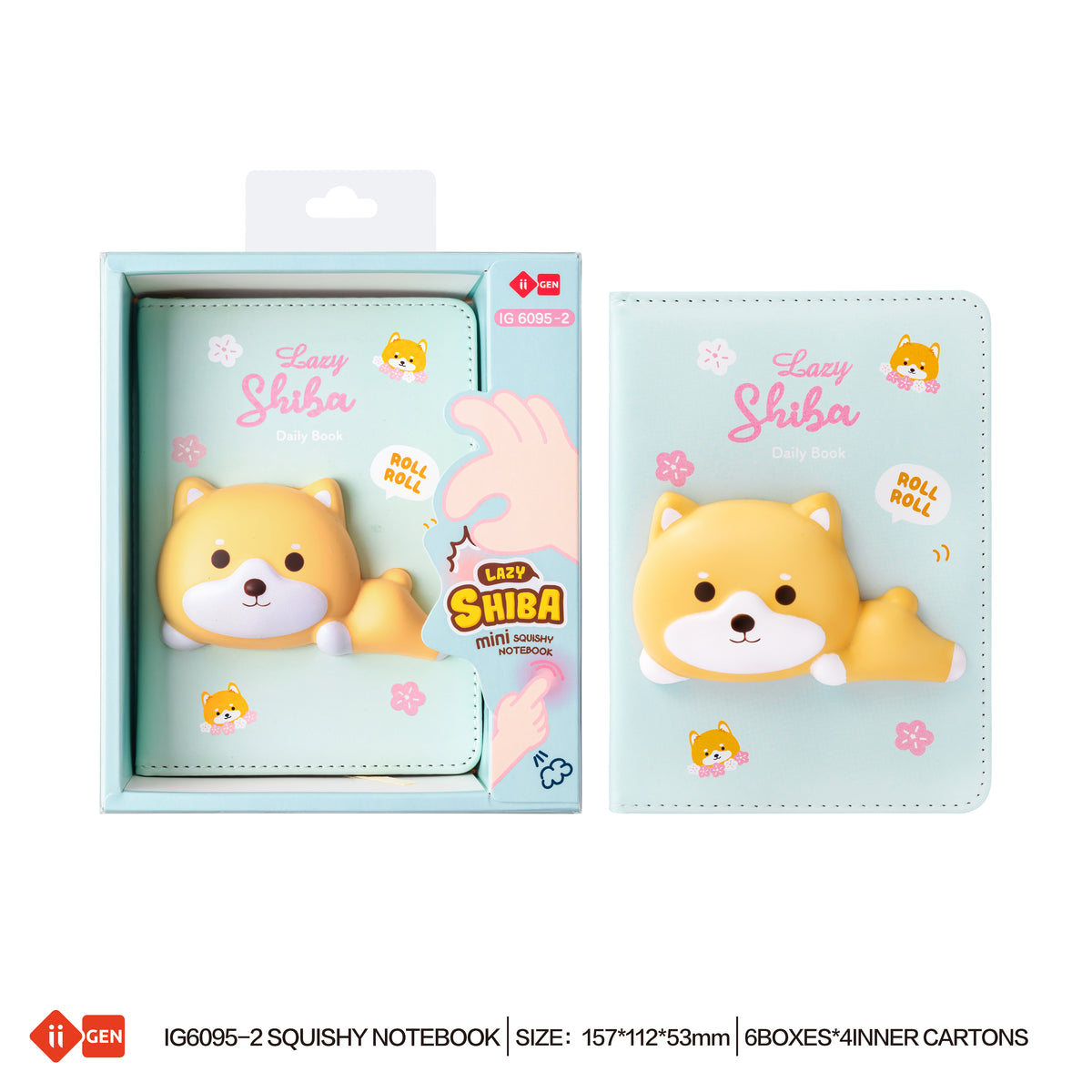 LAZY STAR mini suqishy notebook(dog design)