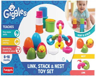 GIGGLES LINK STACK & NEST TOY SET
