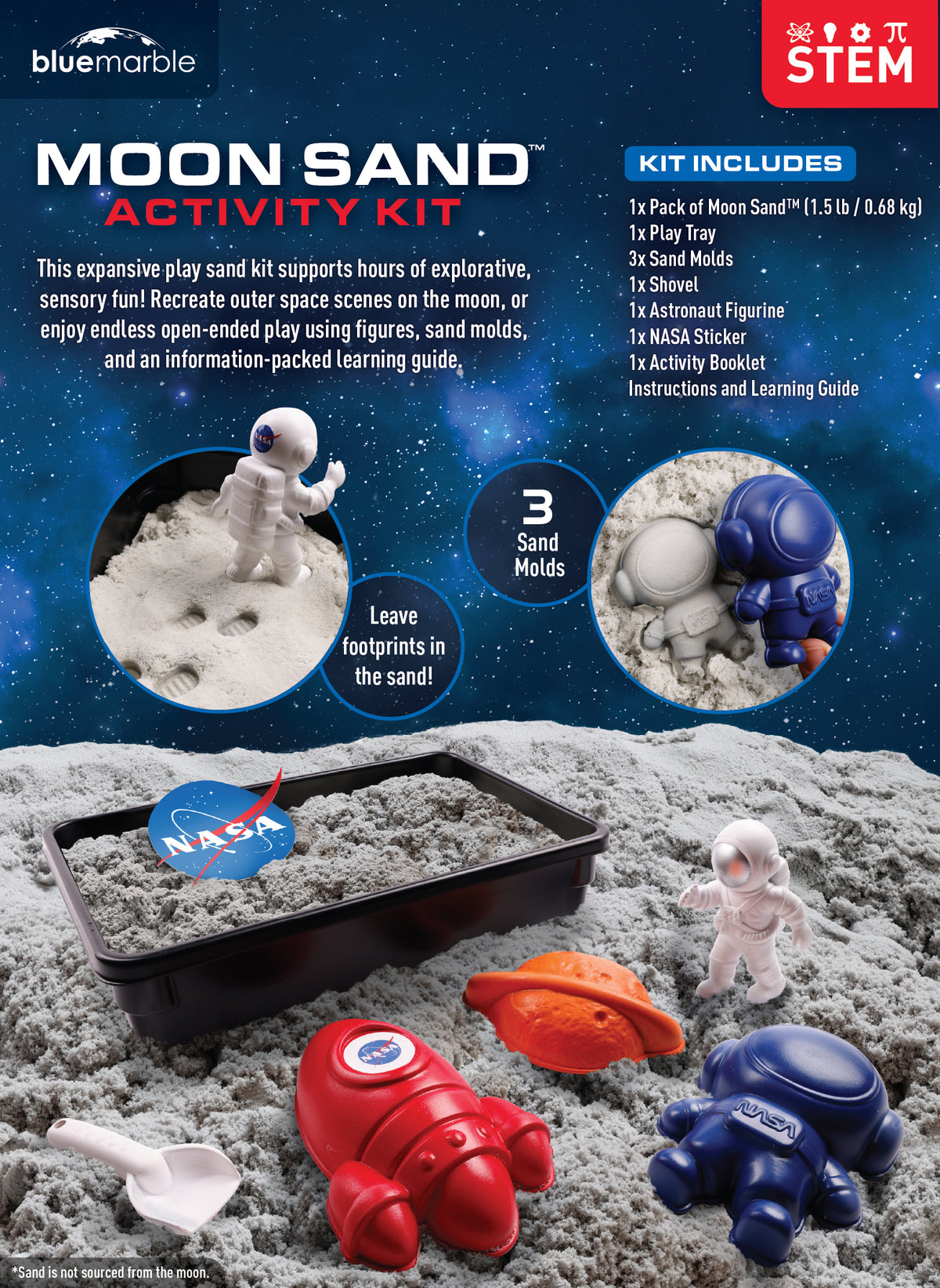 National Geographic NASA Moon Play Sand