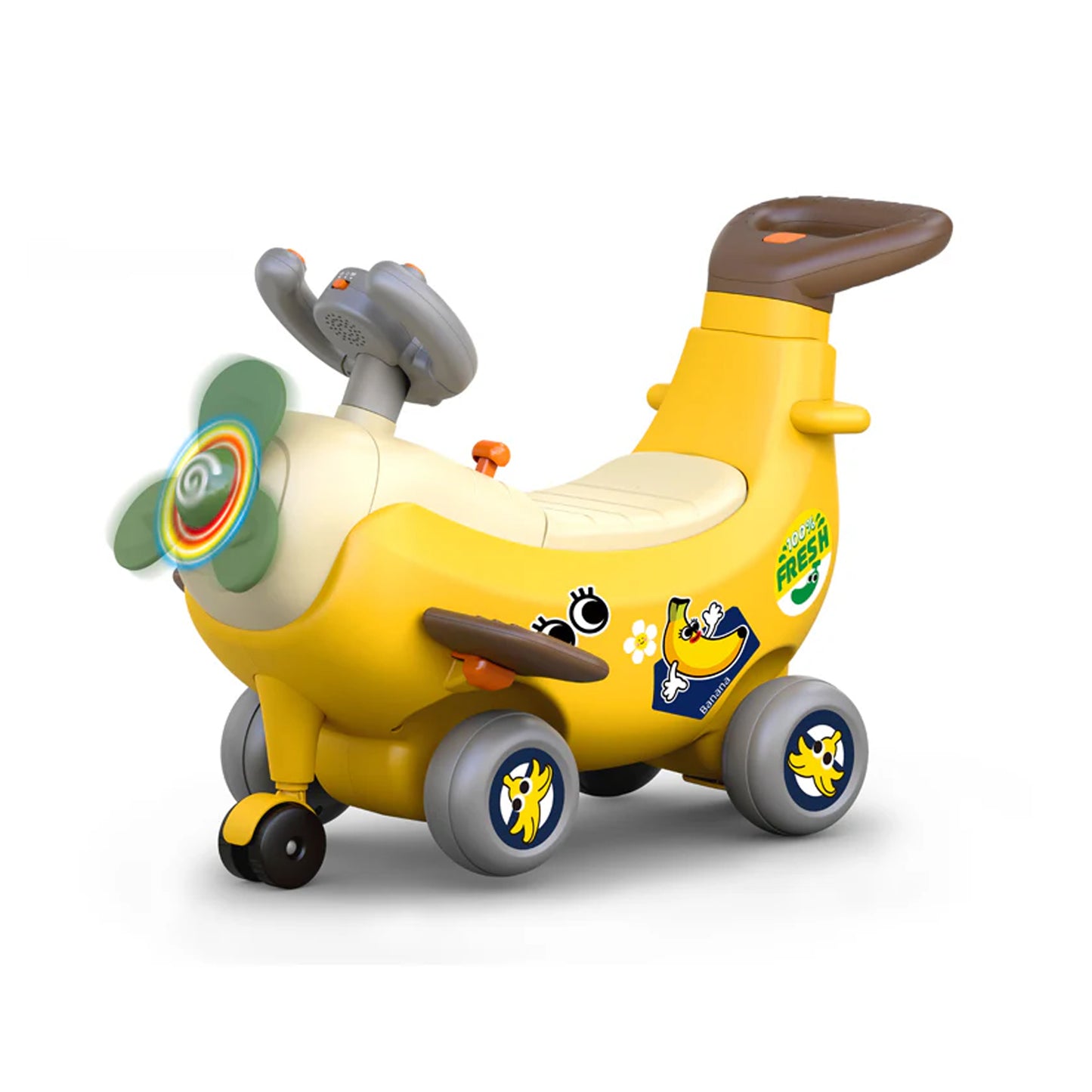 Hola 4-in-1 Ride-on & Push  Around Banana Plane