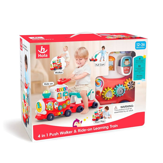 Hola 4 in 1 Smart Learning Push & Ride Train
