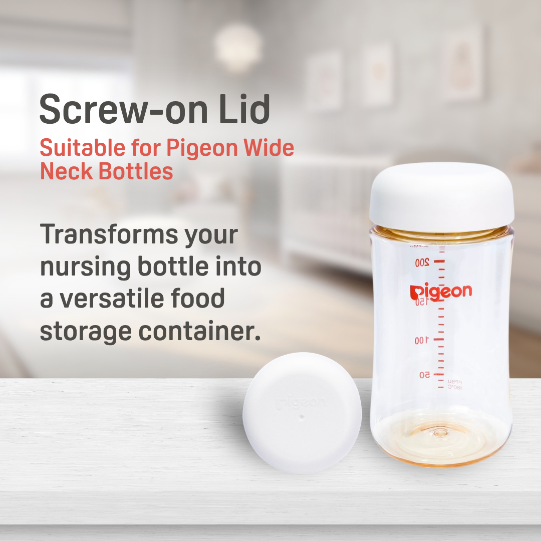 Pigeon Screw-On Lid for Baby Bottle | Leak-Proof Bottle Storage Lid | BPA-Free Japan No. 1 Brand