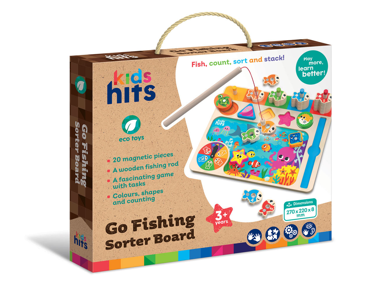 Kids Hits Go Fishing Sorter board