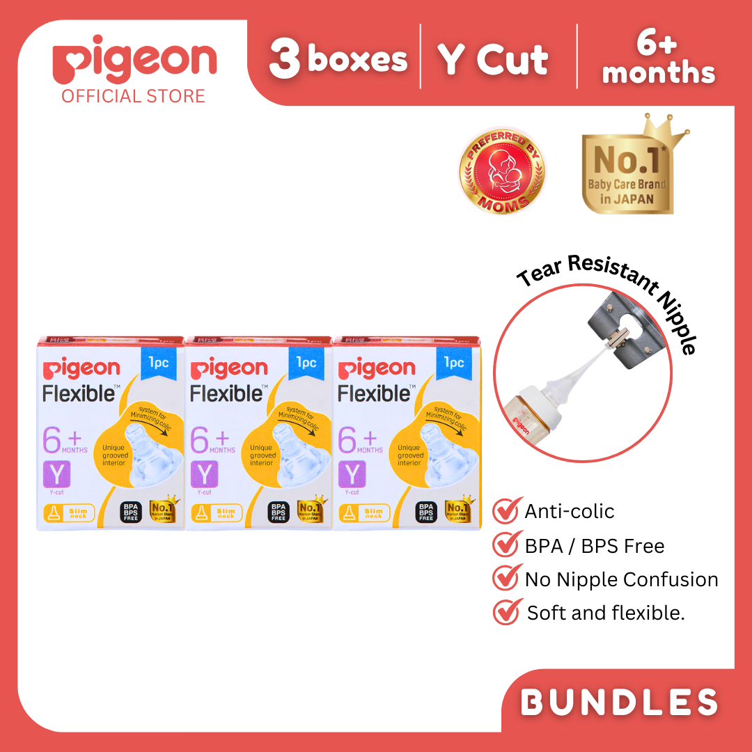 Pigeon Official - Standard/Peristaltic Nipple Fast flow for 6+months 1pc per box