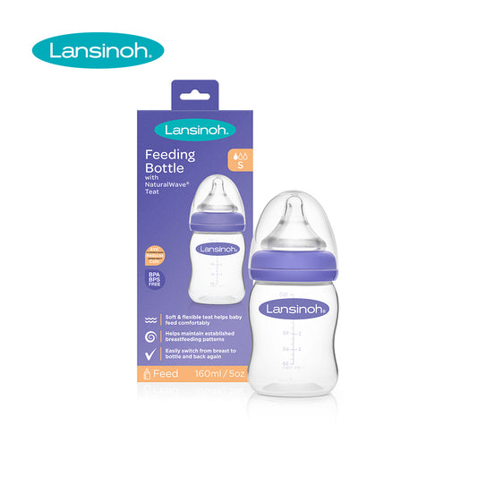 Lansinoh Baby Feeding Bottle with NaturalWave® Teat GB 160ml