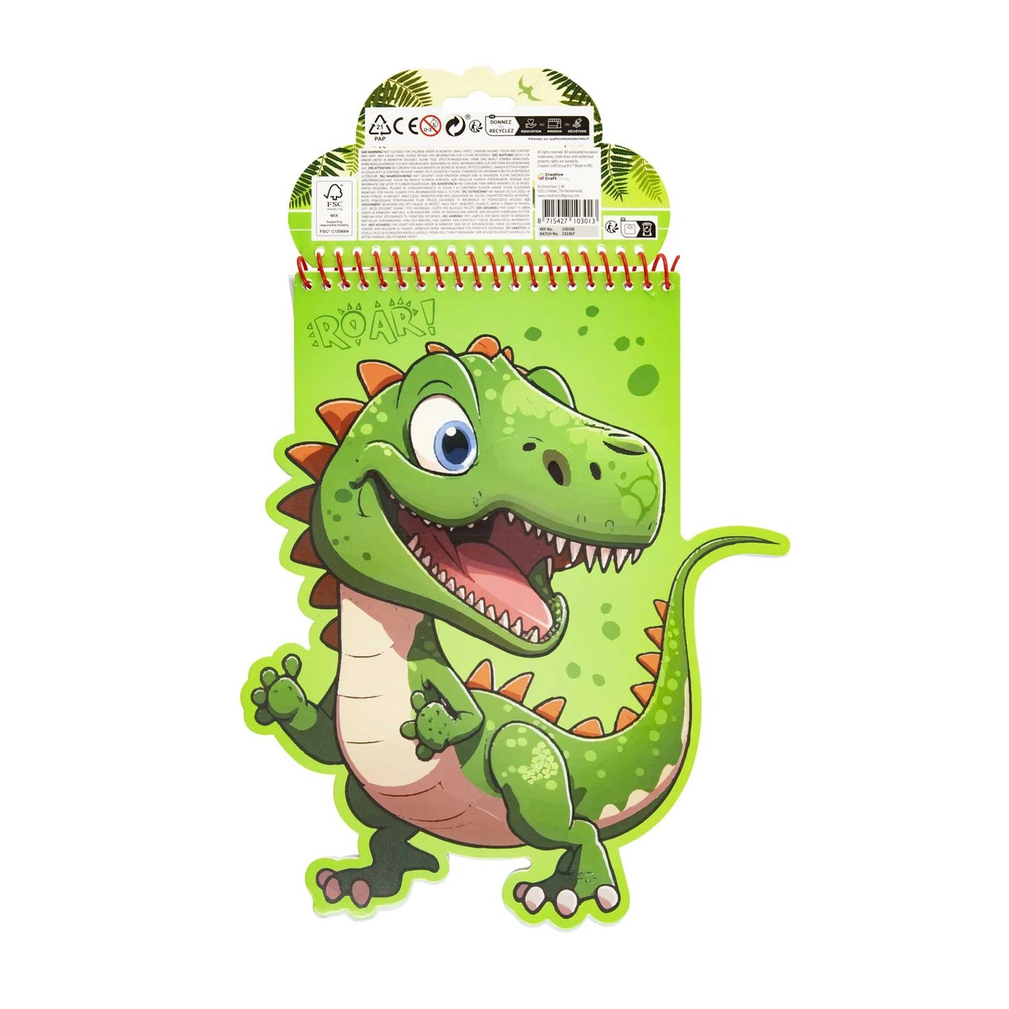 MOXY ANIMAL SHAPED COLOURING BOOK GREEN