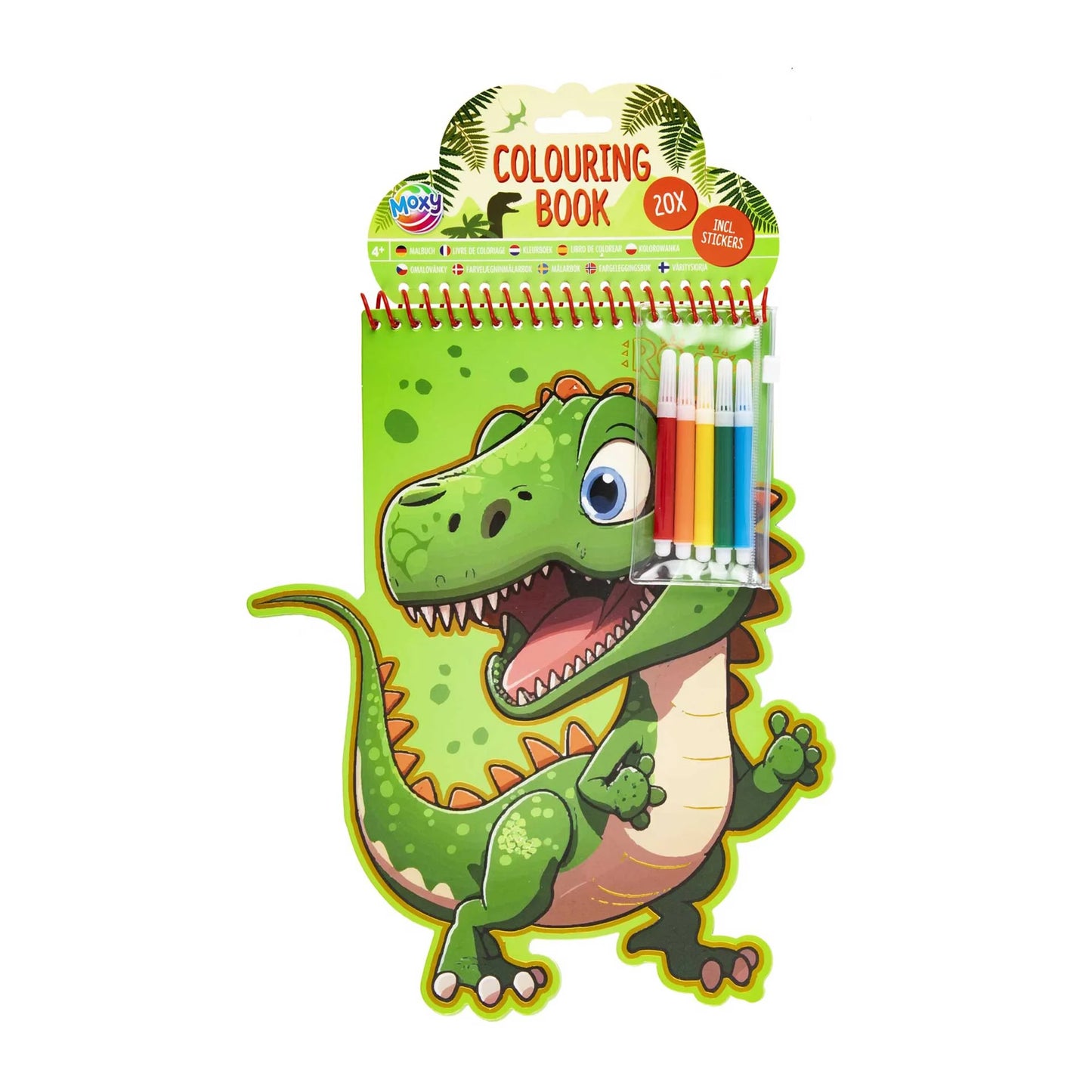 MOXY ANIMAL SHAPED COLOURING BOOK GREEN