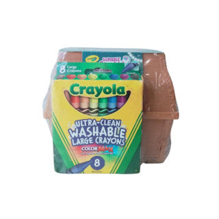 Crayola 8 Ct Ultra Clean Washable + Scribble Scrubbie Glow Ocean Treasure Chest