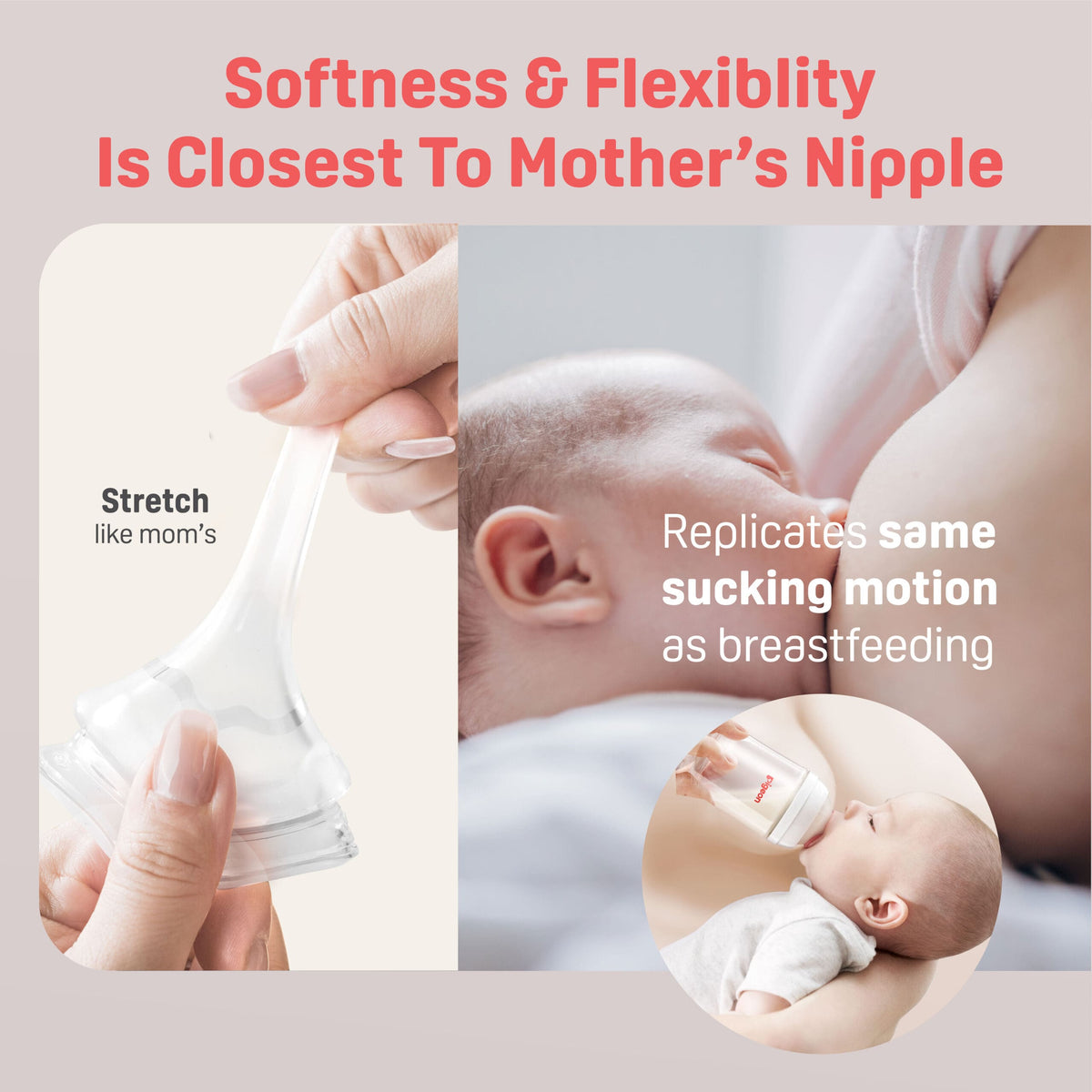 Pigeon Official - New and Improved Wide Neck PPSU Feeding Bottle 160ml 1pc, Size SS Round Hole Nipple, for 0+ Months Babies